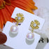 Boucles d'oreilles baroques en argent sterling S925, fleurs exquises