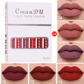 6 boîtes de rouge à lèvres mat antiadhésif et waterproof, longue tenue
