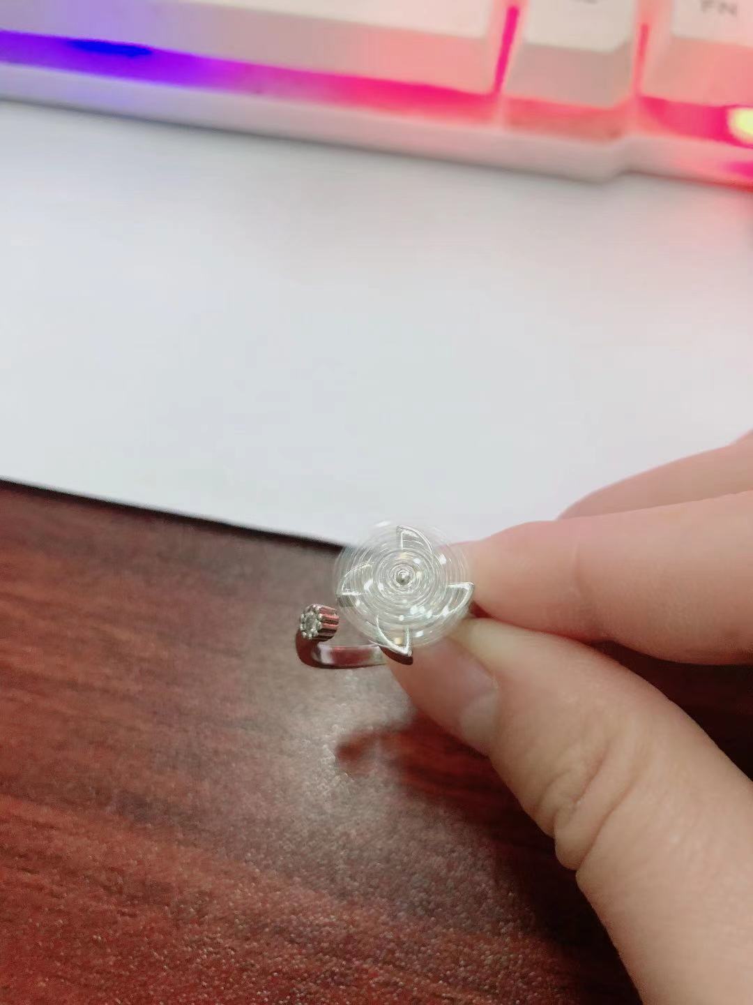 Bague rotative micro-incrustée polyvalente pour femme