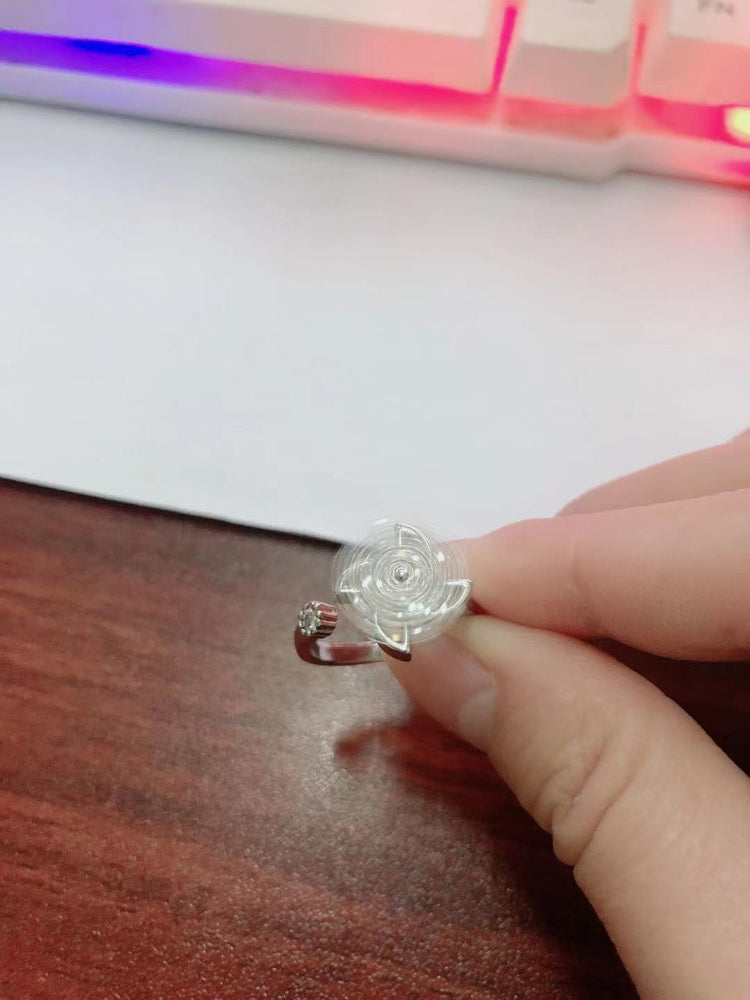 Bague rotative micro-incrustée polyvalente pour femme