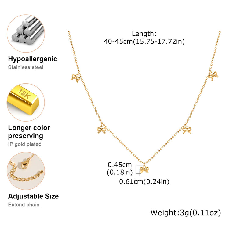 collier pendentif nœud plaquée or