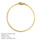 Bracelet chaîne serpent réglable plaquée or