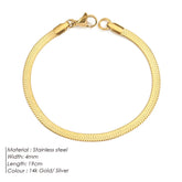 Bracelet chaîne serpent réglable plaquée or