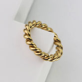 bague torsadé plaquée or