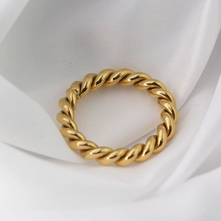 bague torsadé plaquée or