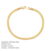 Bracelet chaîne serpent réglable plaquée or