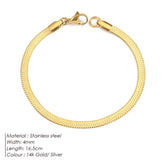 Bracelet chaîne serpent réglable plaquée or