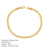 Bracelet chaîne serpent réglable plaquée or