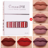 6 boîtes de rouge à lèvres mat antiadhésif et waterproof, longue tenue